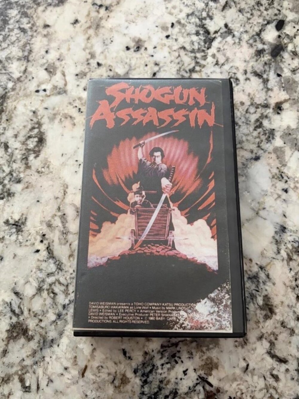 Shogun Assassin VHS in Black Plastic Case